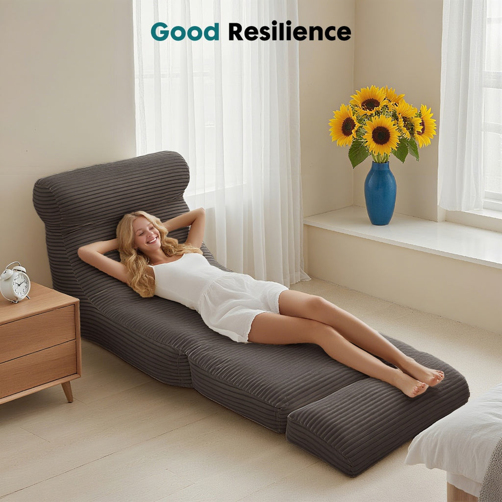 Folding Sofa Bed, Convertible Comfy Sleeper Chair With Back Support, Foldable Floor Sofa Bed Couch